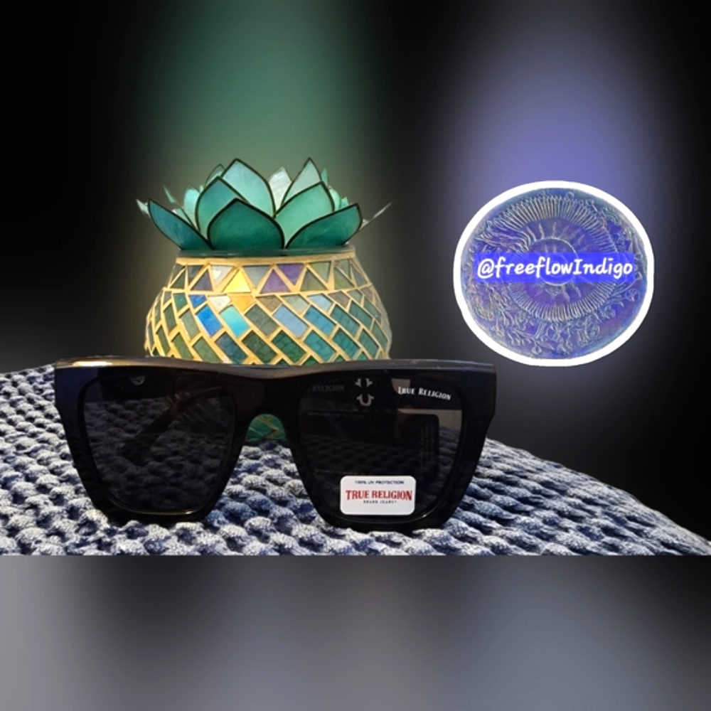 NWT | True Religion |Women's Sunglasses | Black | Square | Oversized | Hipster